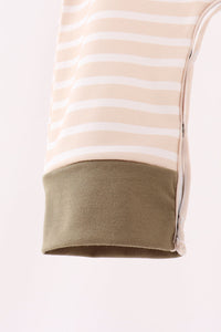 Turkey applique stripe romper