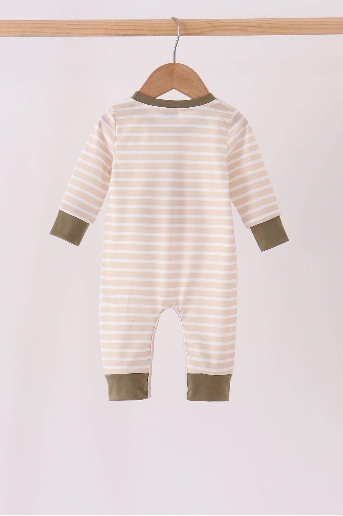 Turkey applique stripe romper