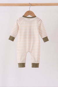 Turkey applique stripe romper