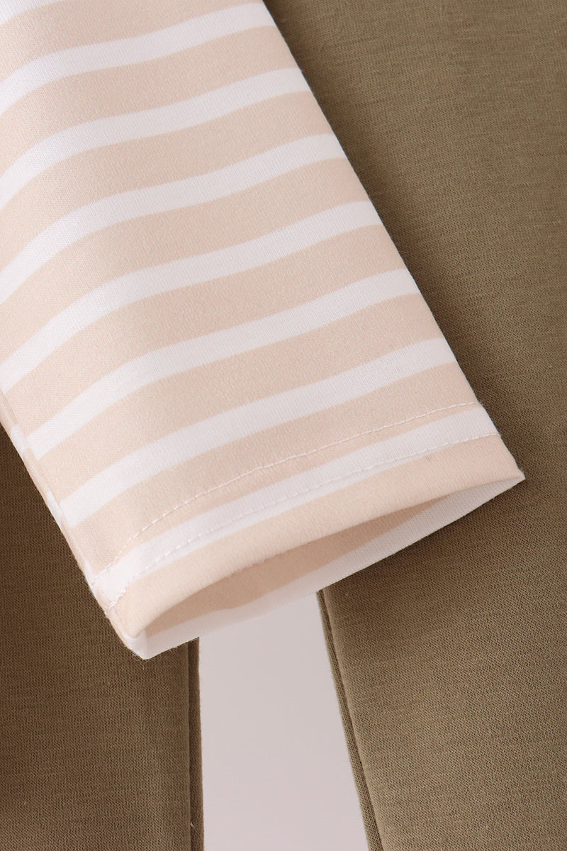 Turkey applique stripe pants set