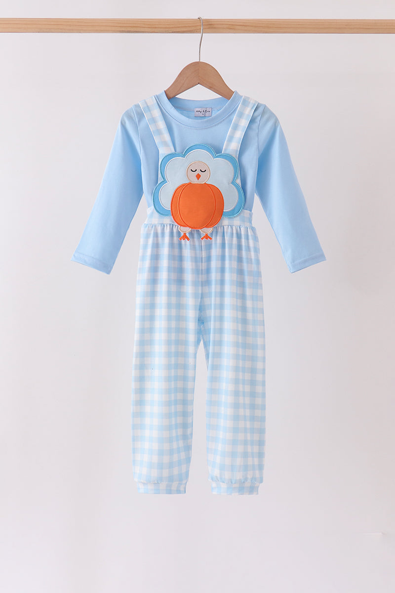 Turkey Embroidery 2pc Jumpsuit Set