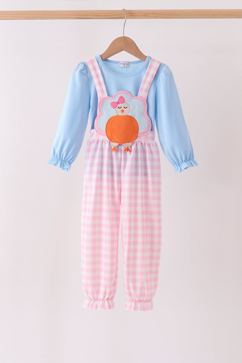 Turkey Embroidery 2pc Jumpsuit Set