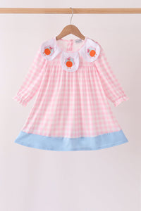 Turkey Embroidery Gingham Dress