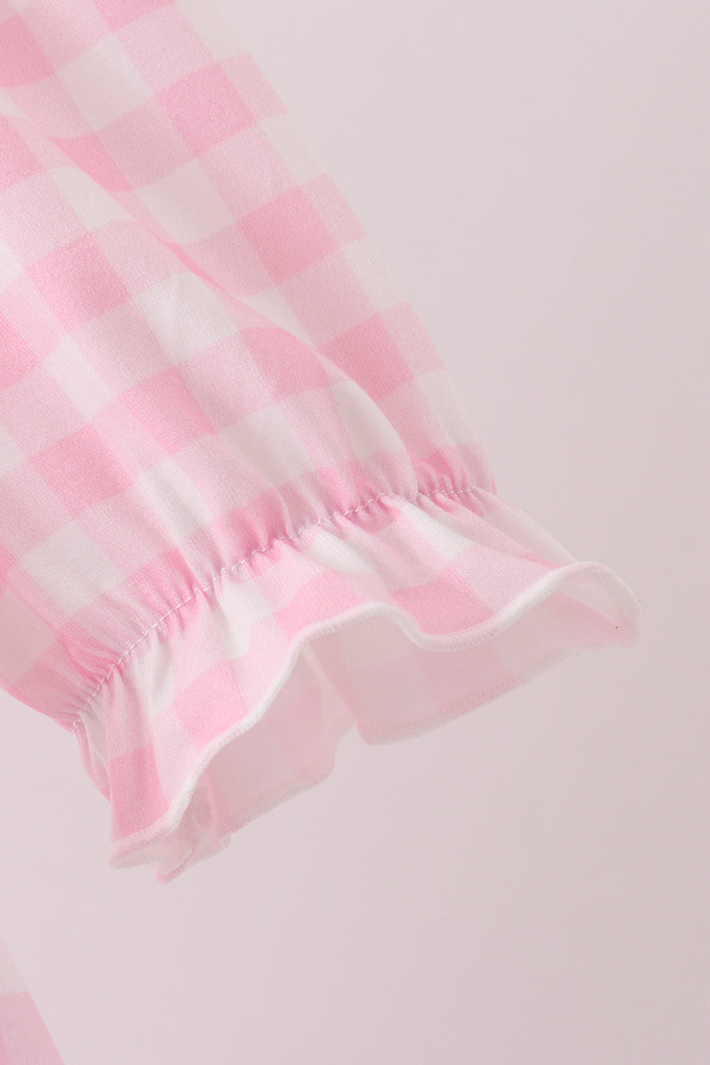 Turkey Embroidery Gingham Dress