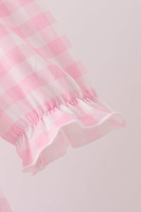 Turkey Embroidery Gingham Dress