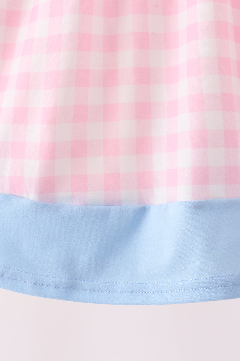 Turkey Embroidery Gingham Dress