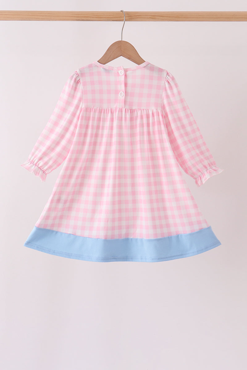 Turkey Embroidery Gingham Dress