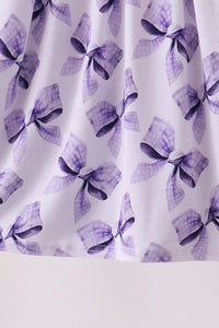 Purple Bow Zip Bamboo Dress