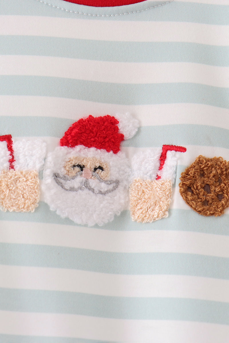 Santa french knot romper