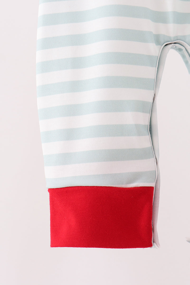 Santa french knot romper