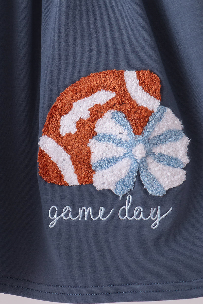 Football bow french knot bloomer set