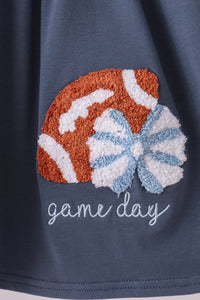 Football bow french knot bloomer set