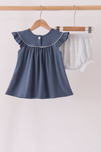 Football bow french knot bloomer set