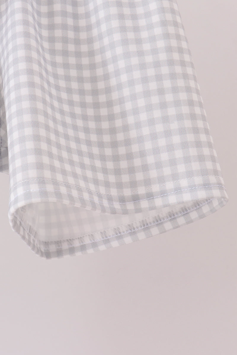 Football bow french knot shorts set