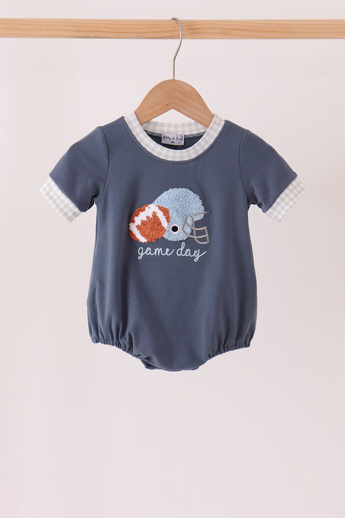 Football bow french knot bubble