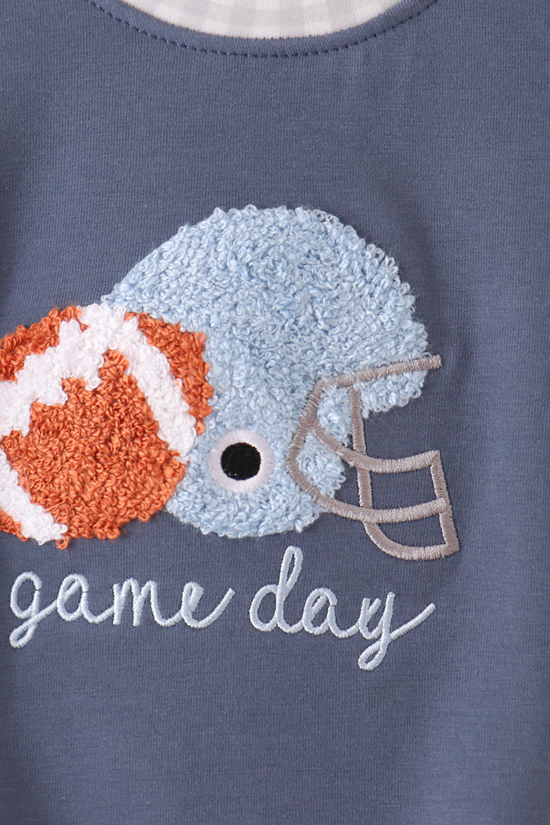 Football bow french knot bubble