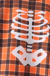 Skeleton plaid romper