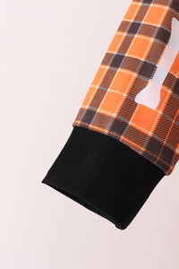 Skeleton plaid pants set