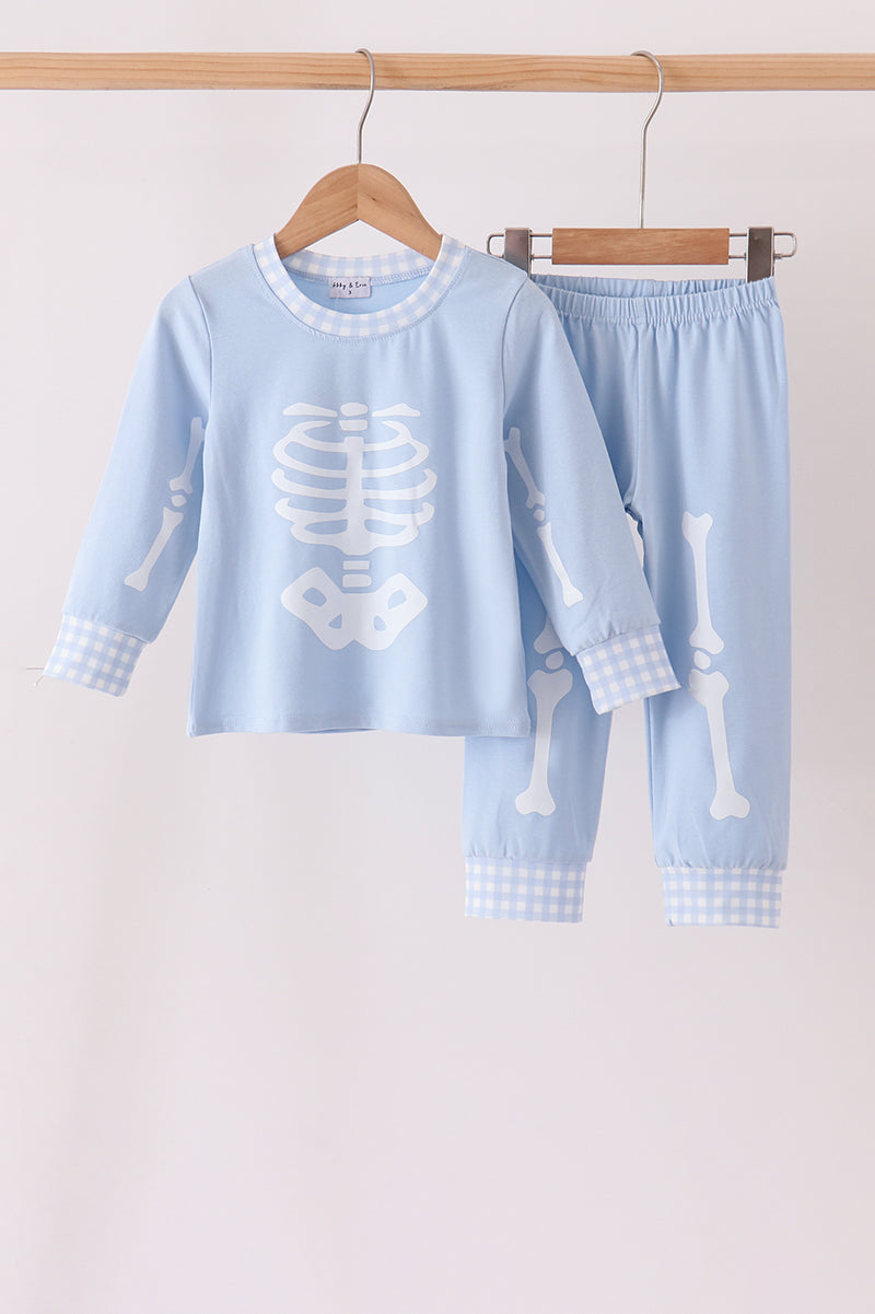 Skeleton print pants set