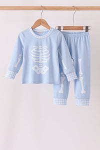 Skeleton print pants set
