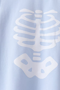 Skeleton print pants set