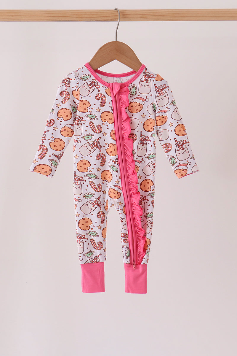 Milk cookie bamboo ruffle romper