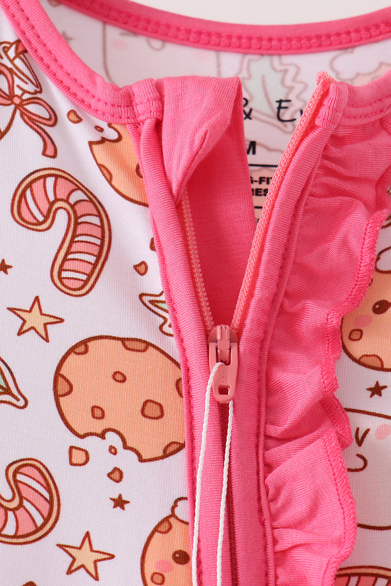 Milk cookie bamboo ruffle romper