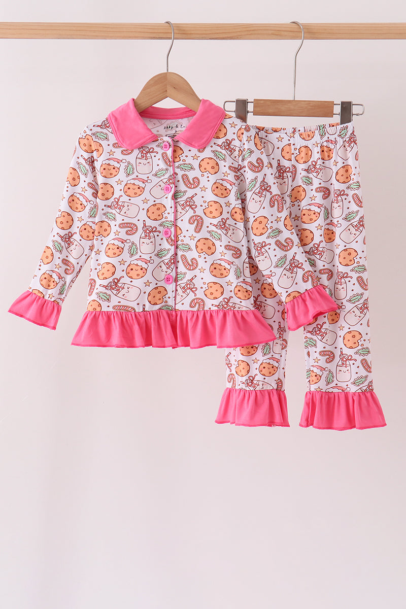 Milk cookie bamboo ruffle pajama set