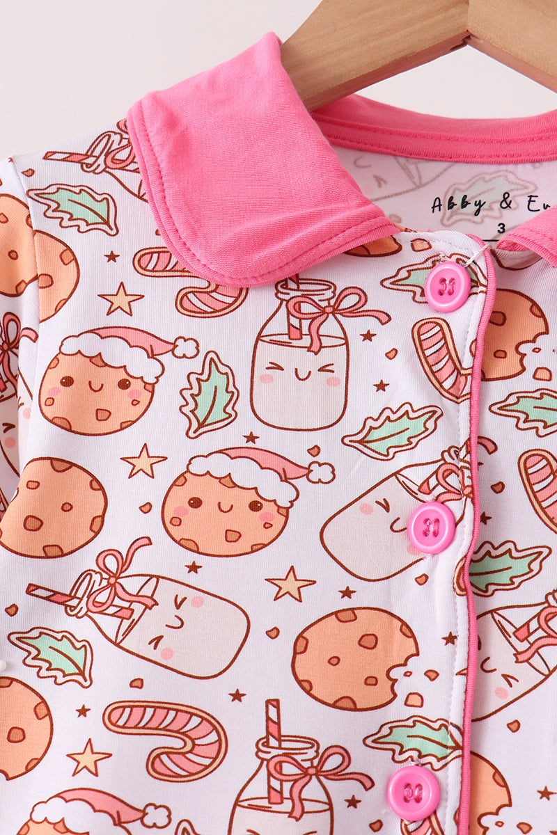 Milk cookie bamboo ruffle pajama set