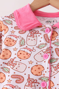 Milk cookie bamboo ruffle pajama set