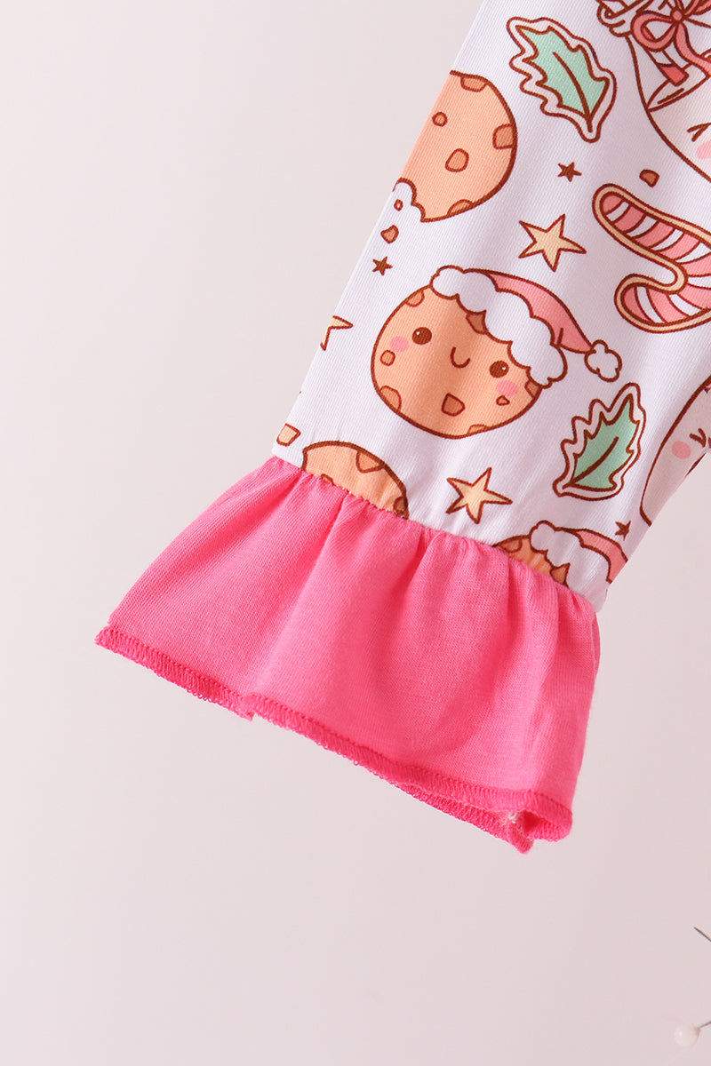Milk cookie bamboo ruffle pajama set