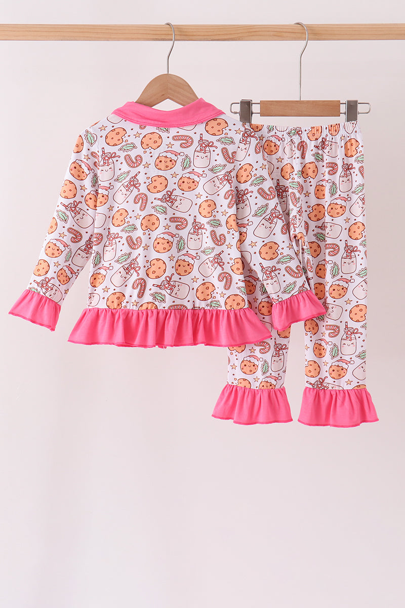 Milk cookie bamboo ruffle pajama set