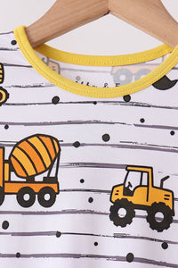 Construction Trucks Bamboo Pajama Set