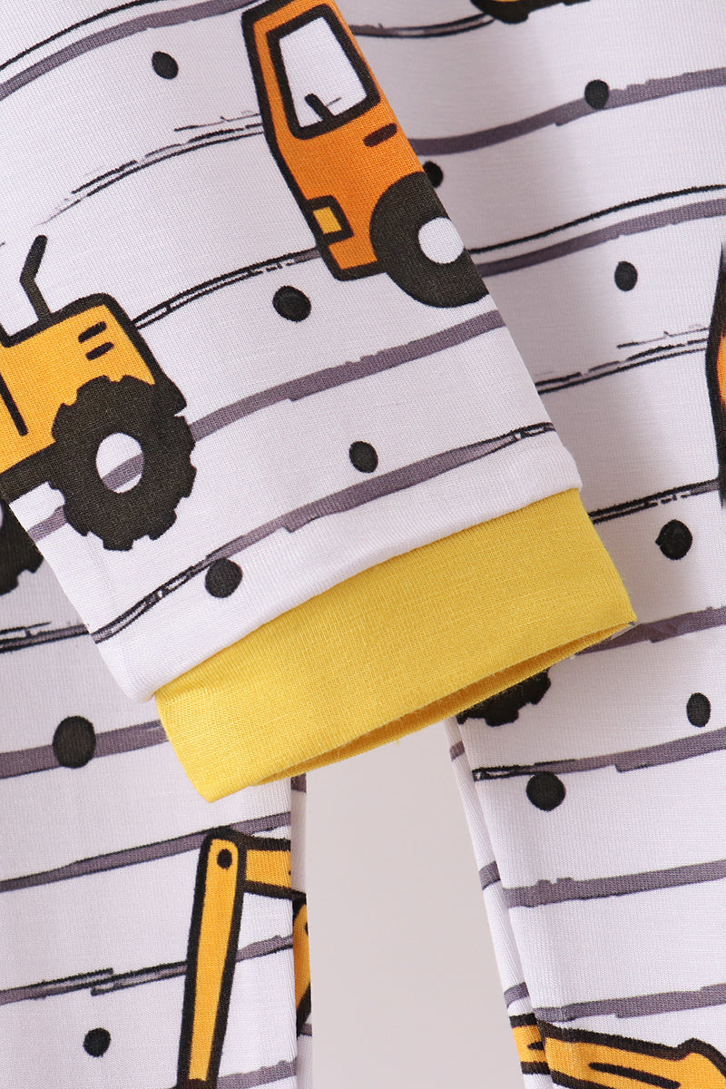 Construction Trucks Bamboo Pajama Set