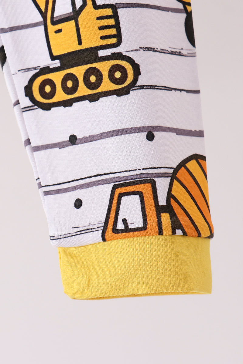 Construction Trucks Bamboo Pajama Set