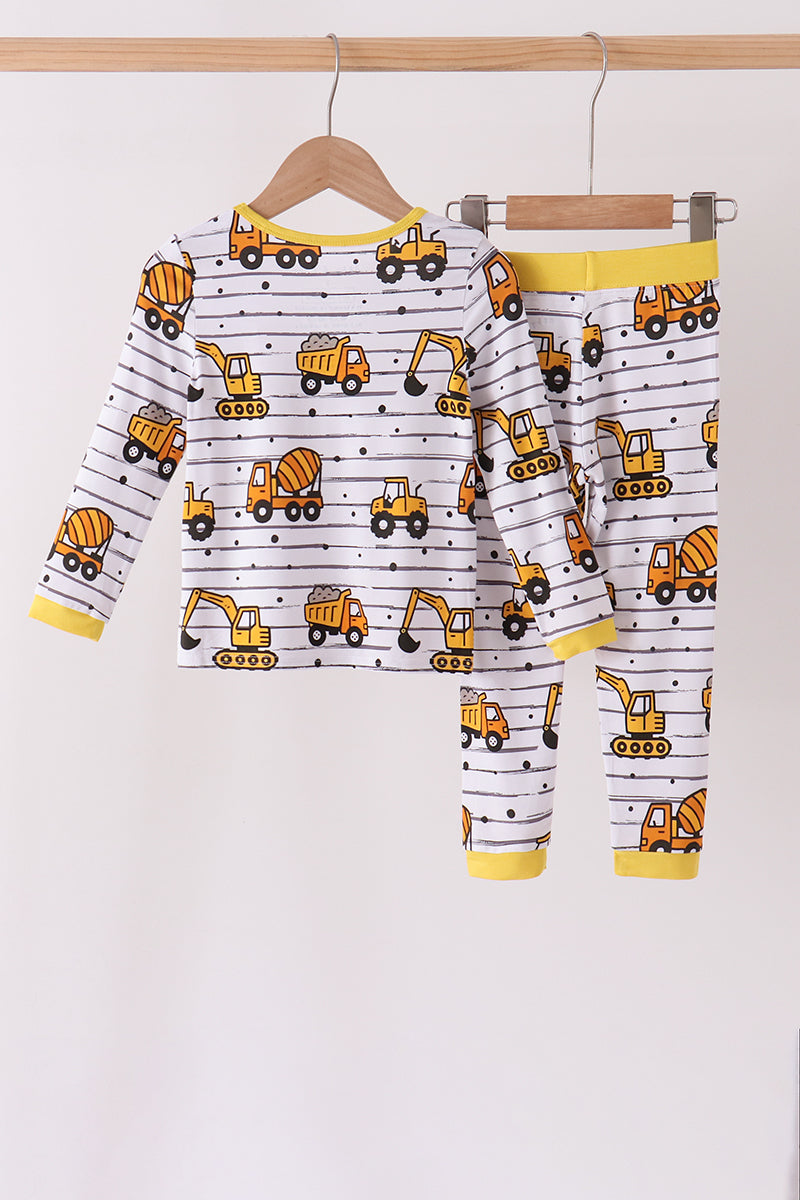 Construction Trucks Bamboo Pajama Set