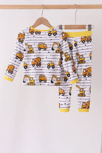 Construction Trucks Bamboo Pajama Set