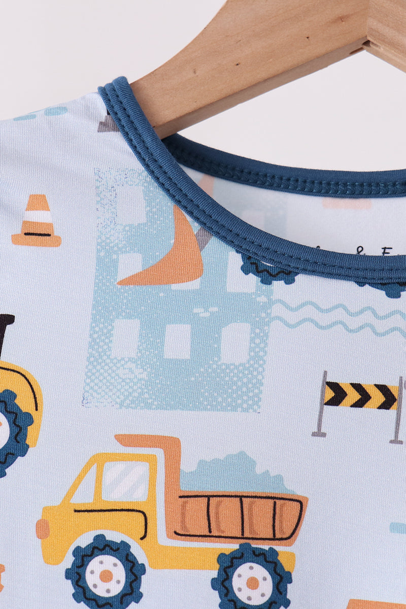 Construction Trucks Bamboo Pajama Set