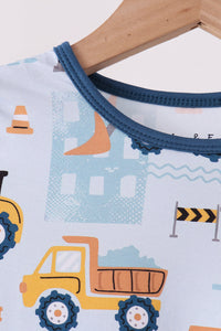 Construction Trucks Bamboo Pajama Set