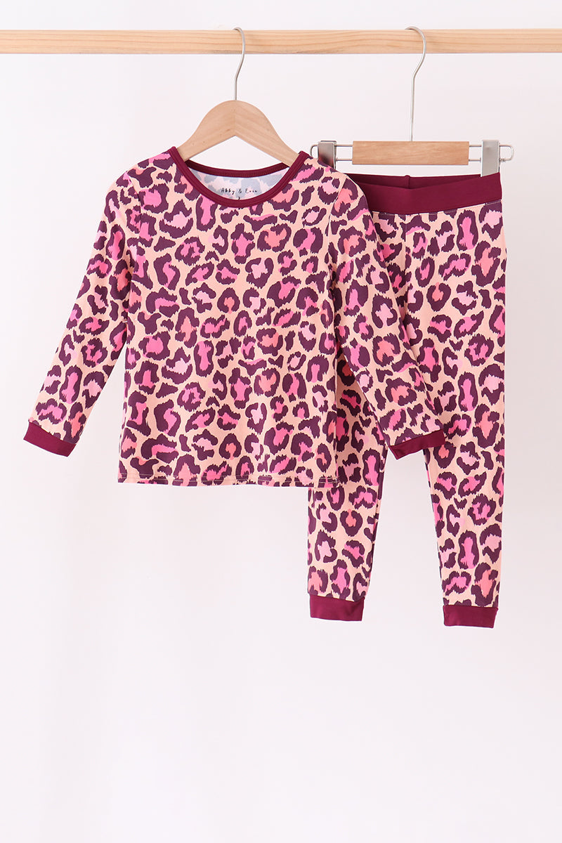 Leopard bamboo pajama set