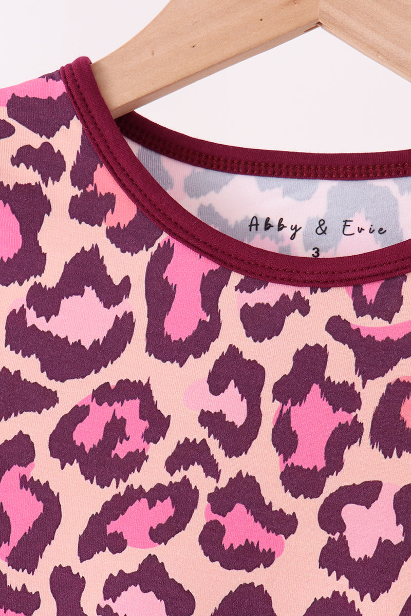 Leopard bamboo pajama set