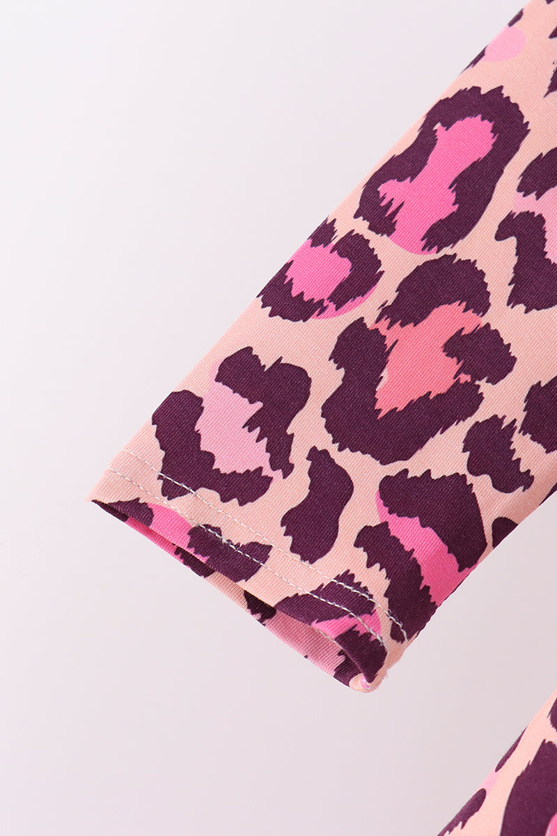 Leopard bamboo pants set