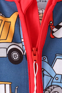 Tractor print bamboo romper