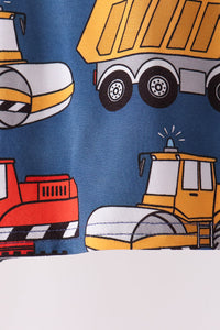 Tractor print bamboo pajama set