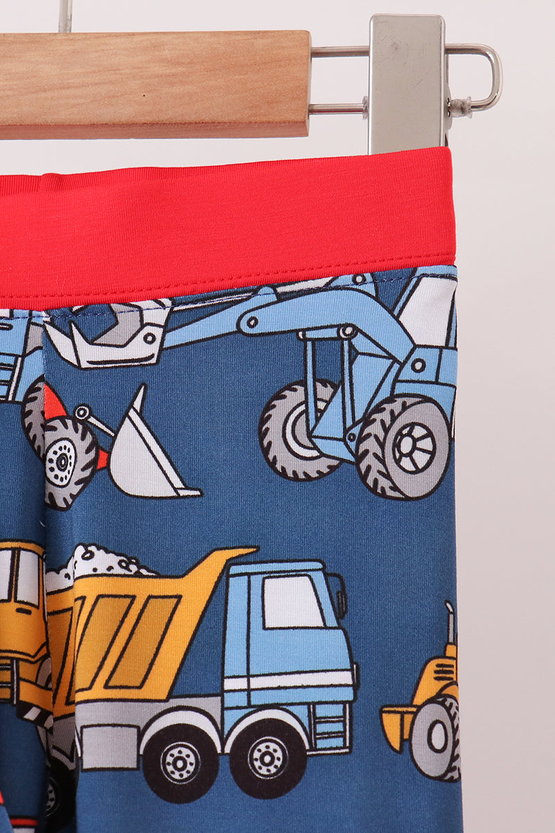 Tractor print bamboo pajama set