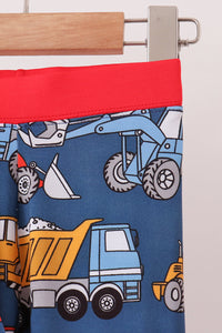Tractor print bamboo pajama set