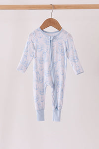 Dog bamboo zipper romper