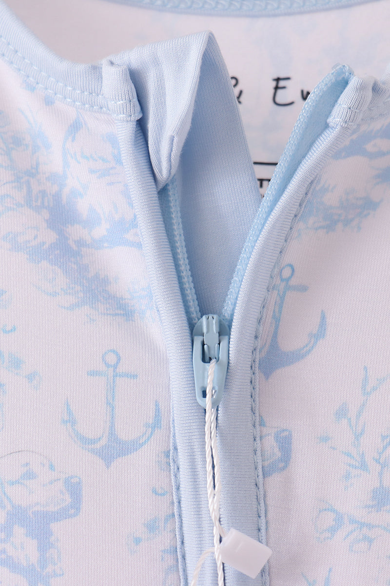Dog bamboo zipper romper