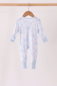 Dog bamboo zipper romper