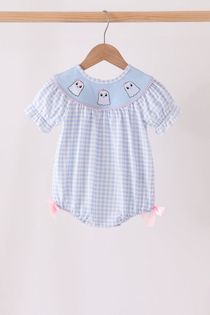Ghost embroidery gingham bubble